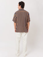 Load image into Gallery viewer, Blue and Orange Striped Shirt