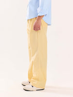 Load image into Gallery viewer, Yellow Striped Poplin Pull-on Pants
