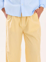 Load image into Gallery viewer, Yellow Striped Poplin Pull-on Pants