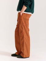 Load image into Gallery viewer, Rust Orange Corduroy Pull-on Pants