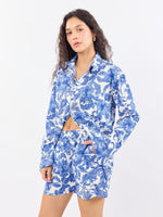 Load image into Gallery viewer, Blue Hibiscus - Linen Set