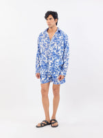 Load image into Gallery viewer, Blue Hibiscus - Linen Set