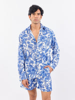 Load image into Gallery viewer, Blue Hibiscus - Linen Set