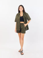 Load image into Gallery viewer, Olive Unisex Textured Co-ord Set