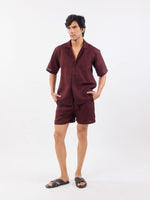 Load image into Gallery viewer, Wine Unisex Textured Co-ord Set