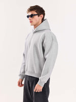 Load image into Gallery viewer, Marl Grey Cropped Fit Hoodie ( Pre-Order )