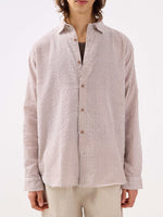 Load image into Gallery viewer, Brown Striped Seersucker Shirt