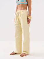 Load image into Gallery viewer, Lemon Yellow Oxford Pull-on Pants