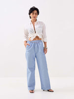 Load image into Gallery viewer, Blue Oxford Pull-on Pants