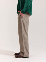 Load image into Gallery viewer, Beige Checkered Woolen Pants