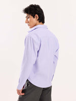 Load image into Gallery viewer, Lavender Oversized Cropped Shirt