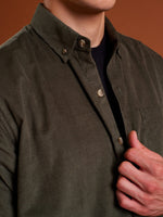 Load image into Gallery viewer, Olive Corduroy Shirt