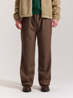 Load image into Gallery viewer, Brown Checkered Woolen Pants