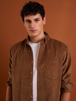 Load image into Gallery viewer, Russet Brown Corduroy Shirt