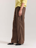 Load image into Gallery viewer, Brown Checkered Woolen Pants