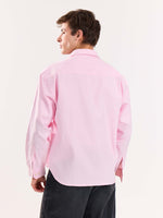 Load image into Gallery viewer, Pink Oversized Cropped Shirt