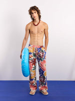 Load image into Gallery viewer, Floral Print Gauze Pull-on Pants