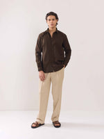 Load image into Gallery viewer, Dark Brown Poplin Shirt