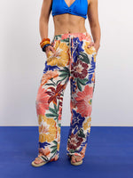Load image into Gallery viewer, Floral Print Gauze Pull-on Pants
