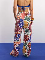 Load image into Gallery viewer, Floral Print Gauze Pull-on Pants