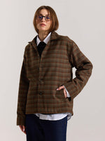 Load image into Gallery viewer, Brown Checkered Tweed Shacket ( Pre-Order )