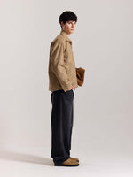 Load image into Gallery viewer, Beige Checkered Tweed Zipper Shacket ( Pre-Order )