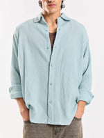 Load image into Gallery viewer, Light Blue Wrinkled Shirt