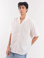 Load image into Gallery viewer, White Dobby Textured Shirt