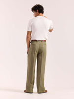 Load image into Gallery viewer, Sage Green Linen Baggy Fit Trousers