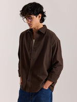 Load image into Gallery viewer, Relaxed Fit Dark Brown Textured Shirt