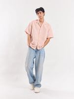 Load image into Gallery viewer, Peach Dobby Textured Shirt