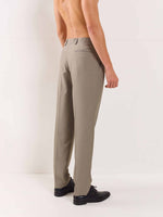 Load image into Gallery viewer, Stone Grey Straight Fit Trousers