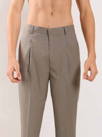 Load image into Gallery viewer, Stone Grey Straight Fit Trousers