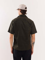 Load image into Gallery viewer, Dark Olive Twill Cropped Shirt