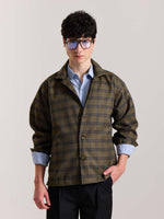 Load image into Gallery viewer, Taupe Checkered Tweed Shacket ( Pre-Order )