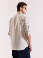 Load image into Gallery viewer, Light Beige Irish Linen Shirt