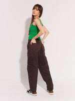 Load image into Gallery viewer, Brown Cargo Trousers