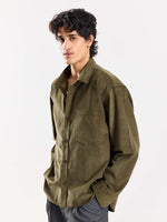 Load image into Gallery viewer, Olive Corduroy Oversized Shirt