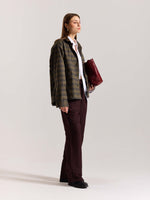 Load image into Gallery viewer, Taupe Checkered Tweed Shacket ( Pre-Order )