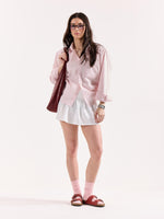 Load image into Gallery viewer, Very Light Pink Striped Poplin Oversized Shirt