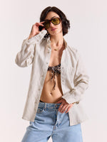 Load image into Gallery viewer, Light Beige Irish Linen Shirt