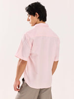 Load image into Gallery viewer, Pink Striped Oversized Cropped Shirt
