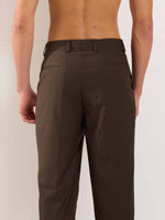 Load image into Gallery viewer, Brown Straight Fit Trousers