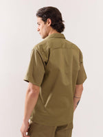 Load image into Gallery viewer, Khaki Twill Cropped Shirt