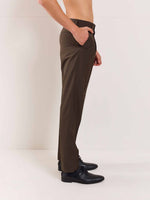 Load image into Gallery viewer, Brown Straight Fit Trousers