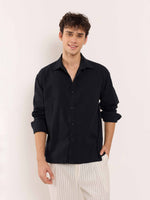 Load image into Gallery viewer, Black Textured Holiday Shirt