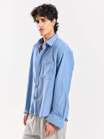 Load image into Gallery viewer, Baby Blue Corduroy Oversized Shirt
