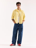 Load image into Gallery viewer, Yellow & White Checkered Poplin Oversized Shirt
