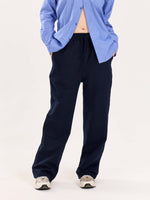 Load image into Gallery viewer, Loose Fit Navy Blue Sweatpants