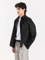 Load image into Gallery viewer, Black Corduroy Oversized Shirt